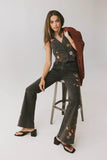 Camille Embroidered Flare Jeans FINAL SALE