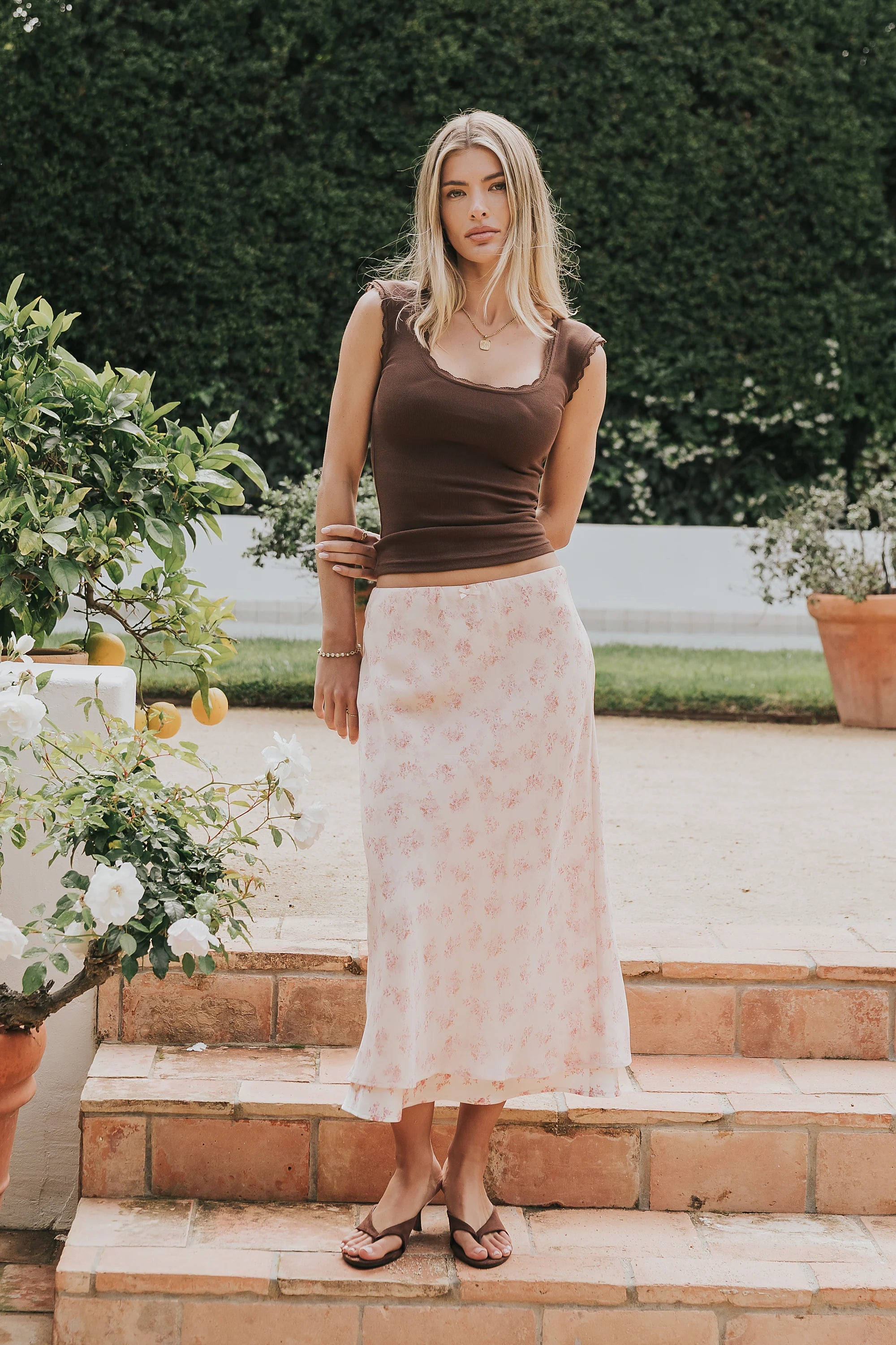 Emma Floral Midi Skirt