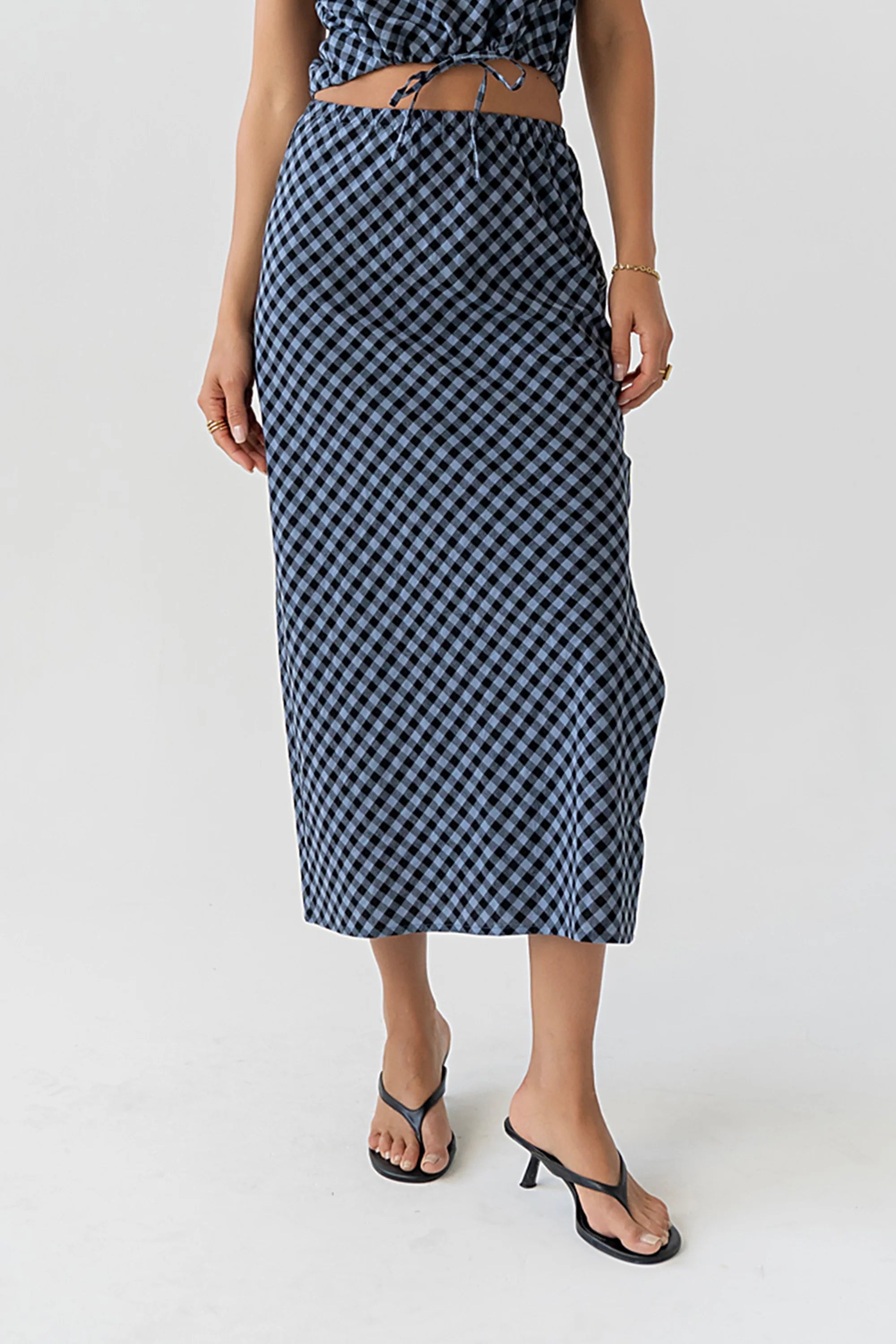Baylor Plaid Midi Skirt