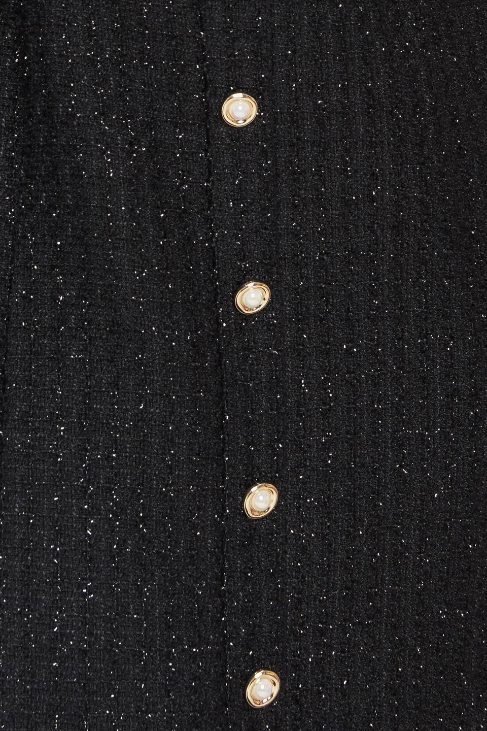 MONACO HOUR BLACK TWEED MINI DRESS