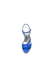 Simple Open Toe Block Heels with Ankle Strap