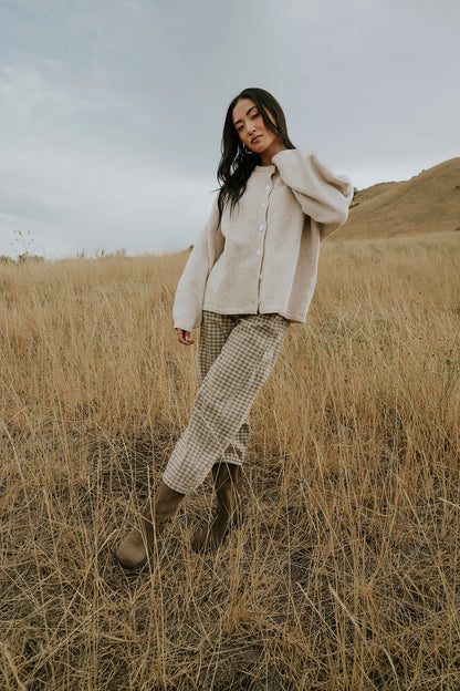 Nala Plaid Barrel Jeans FINAL SALE