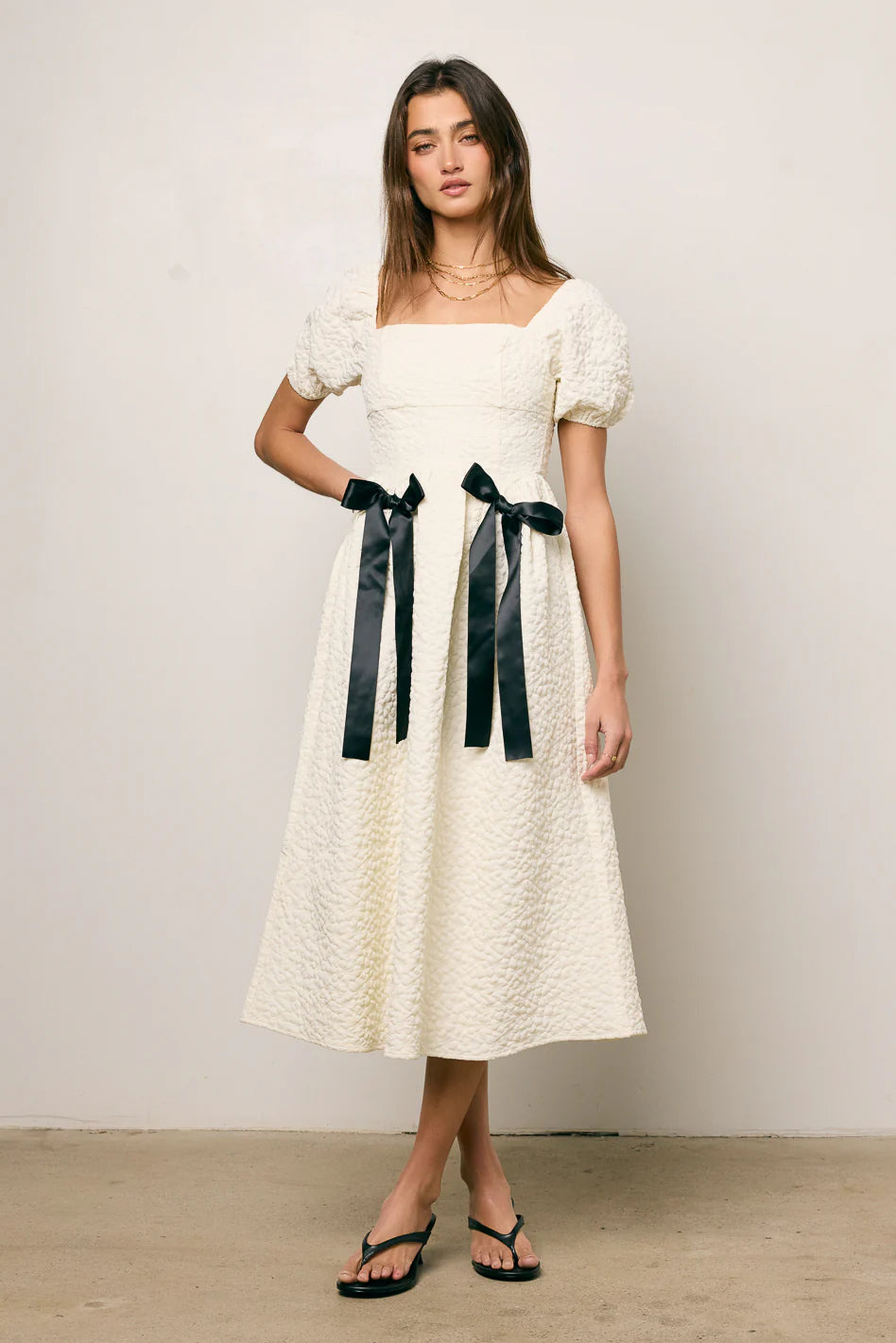 Nova Textured Midi Dress FINAL SALE