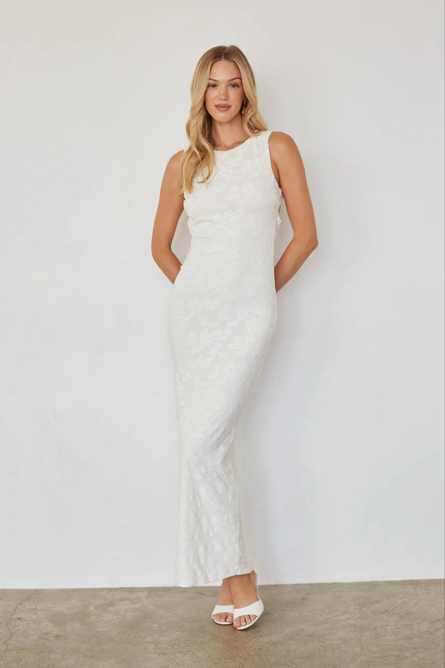Liana Textured Bodycon Maxi Dress