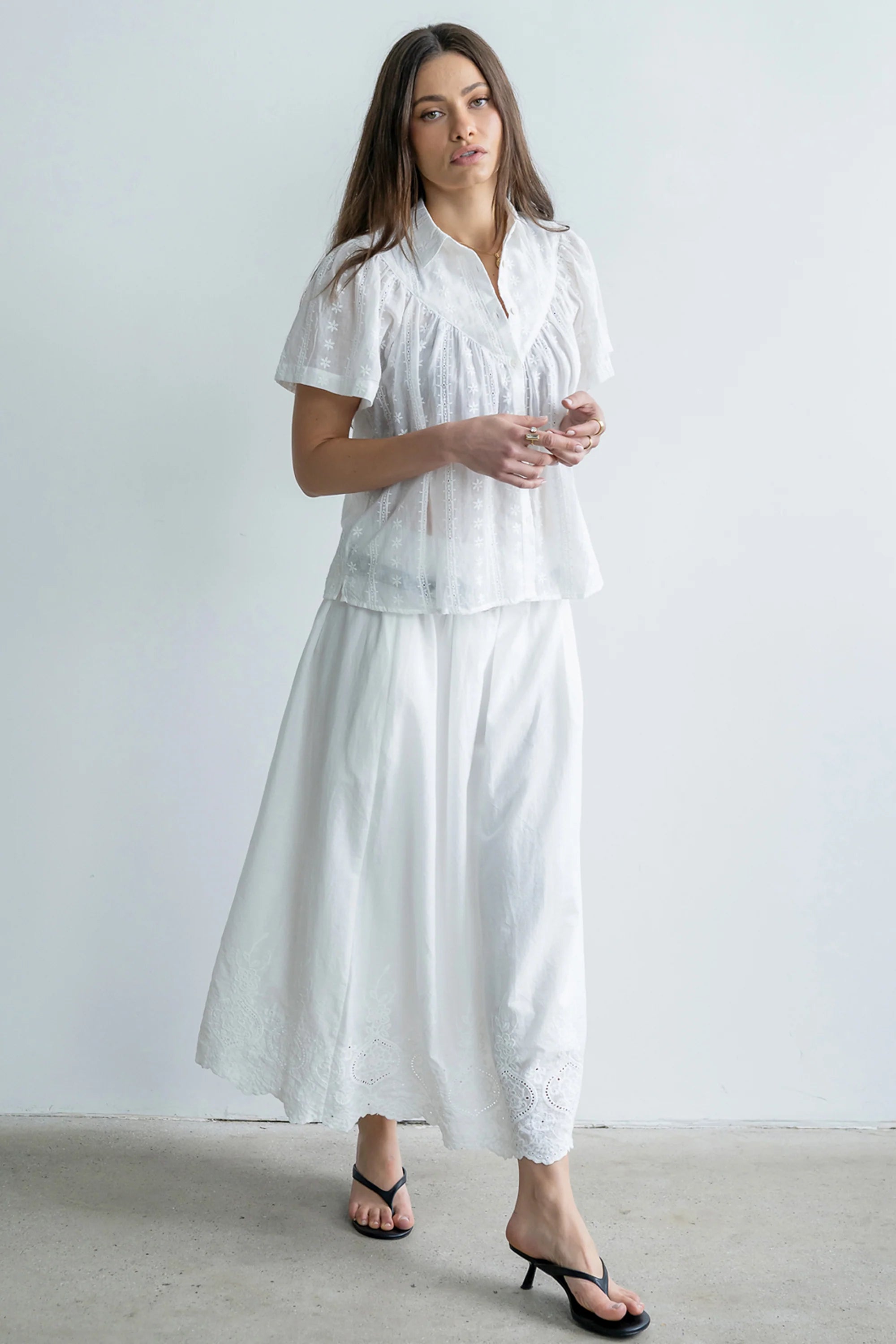 Chloe Embroidered Maxi Skirt
