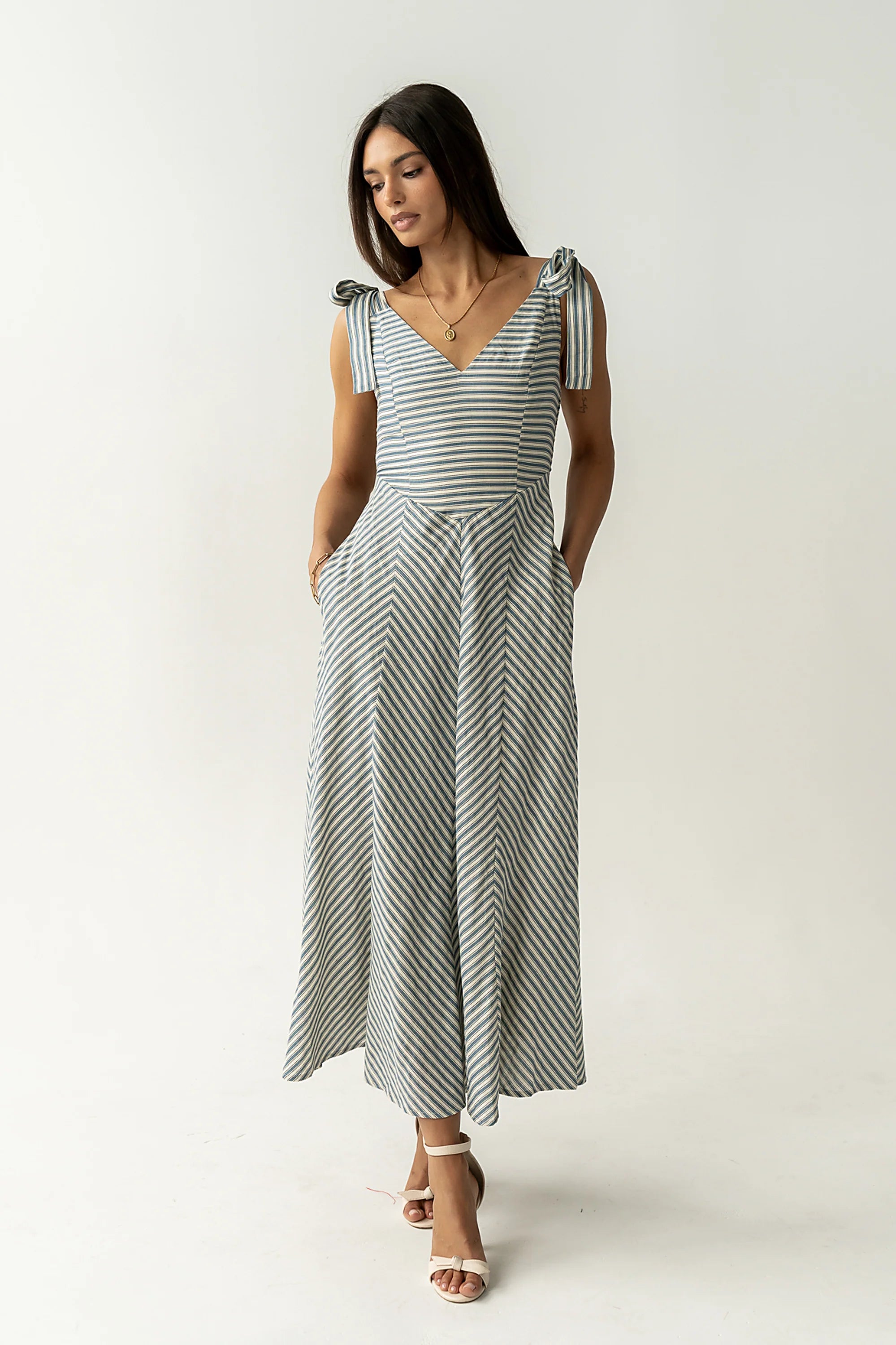 Michelle Striped Maxi Dress