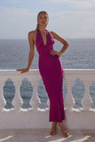 Sylvie Plunge V Neck Maxi Dress
