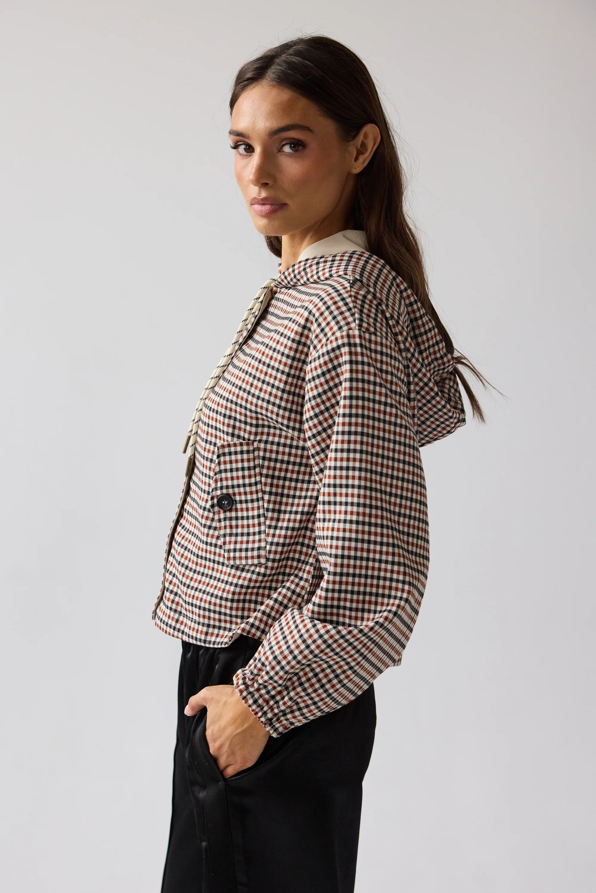 Ross Plaid Jacket in Rust