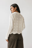 Mary Crochet Cardigan in Off White FINAL SALE