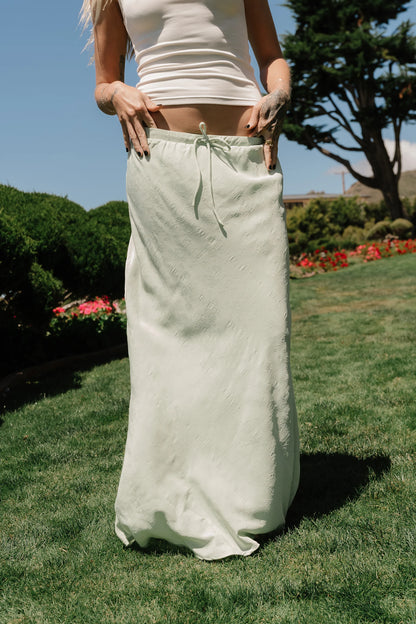 Marty Floral Maxi Skirt in Green