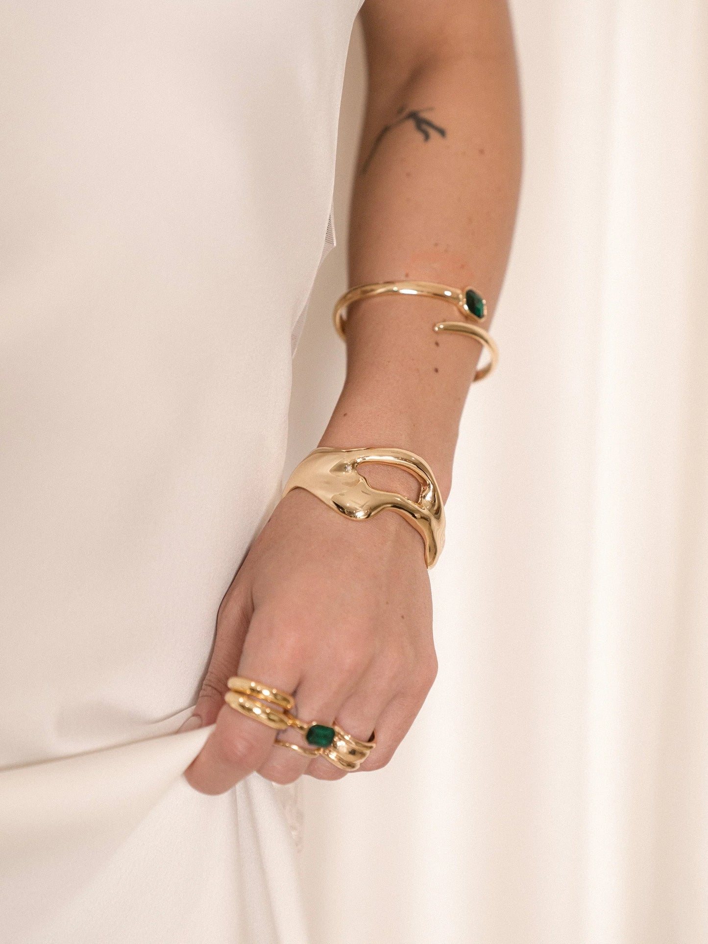 Deco Crystal Wrap Cuff