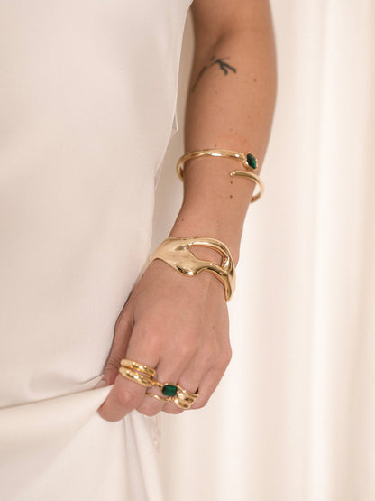 Deco Crystal Wrap Cuff