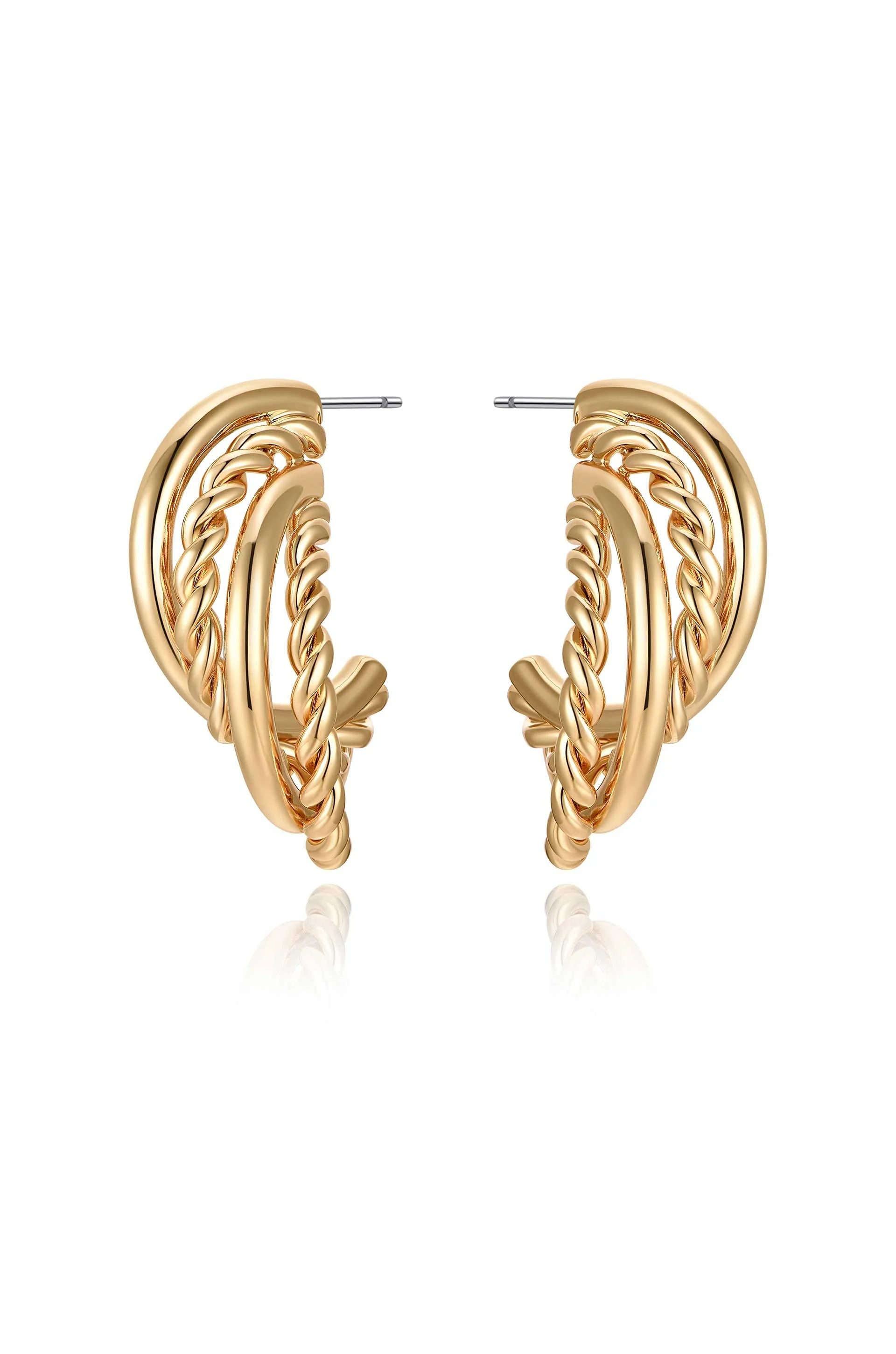 Twists and Turns Hoop Earrings
