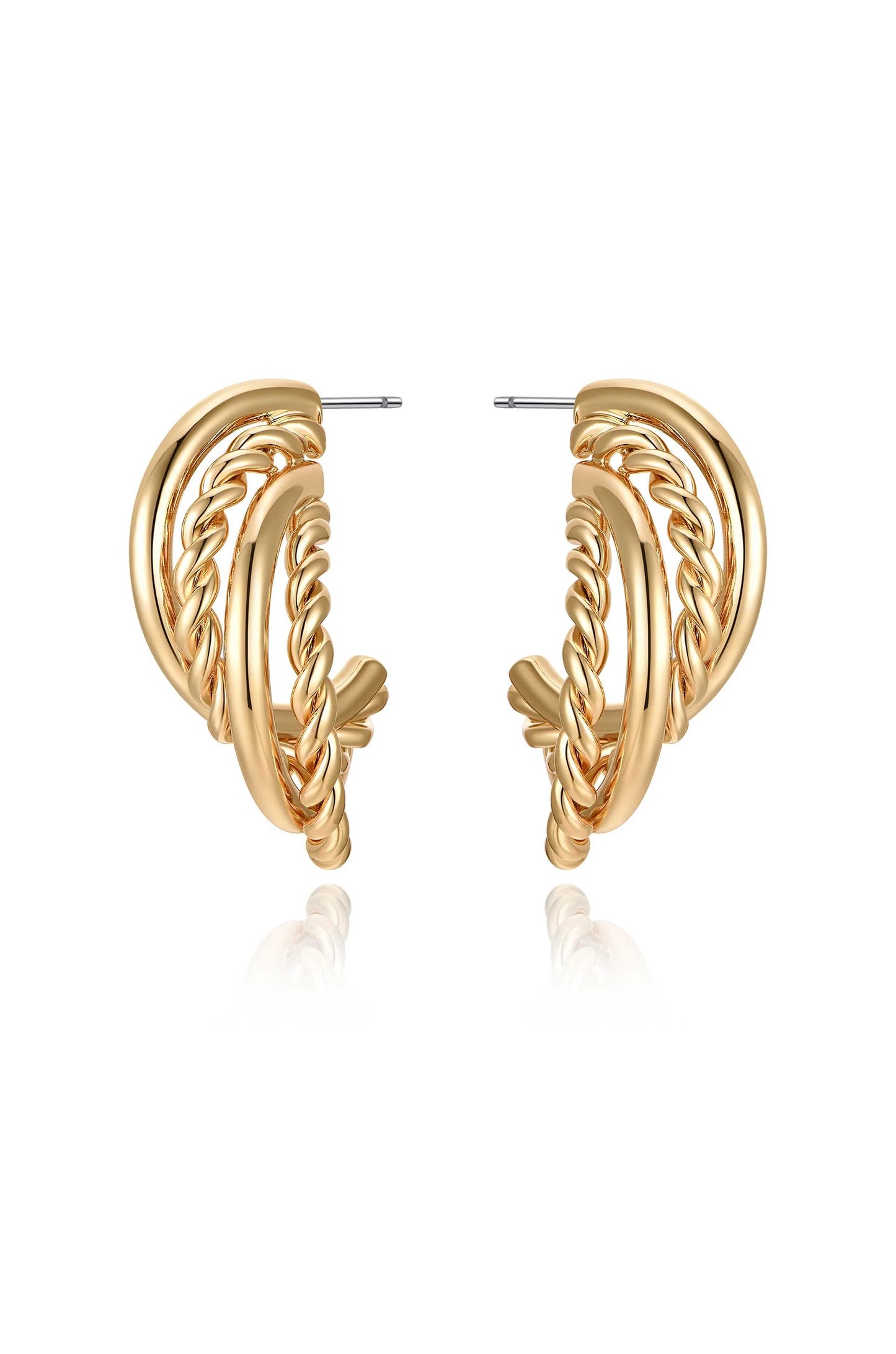 Twists and Turns Hoop Earrings