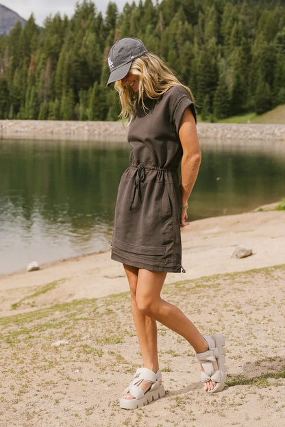 Go Getter Mini Dress in Charcoal FINAL SALE