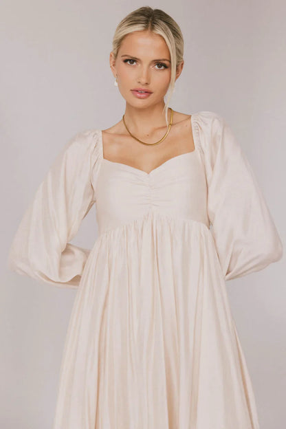 Rael Midi Dress in Natural FINAL SALE