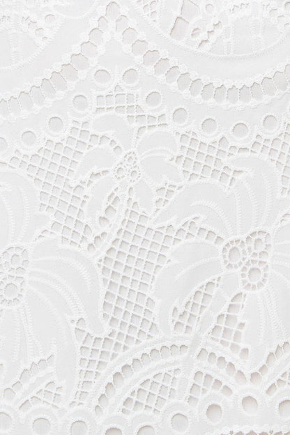 JOSEPHINE LACE MIDI DRESS OFF WHITE