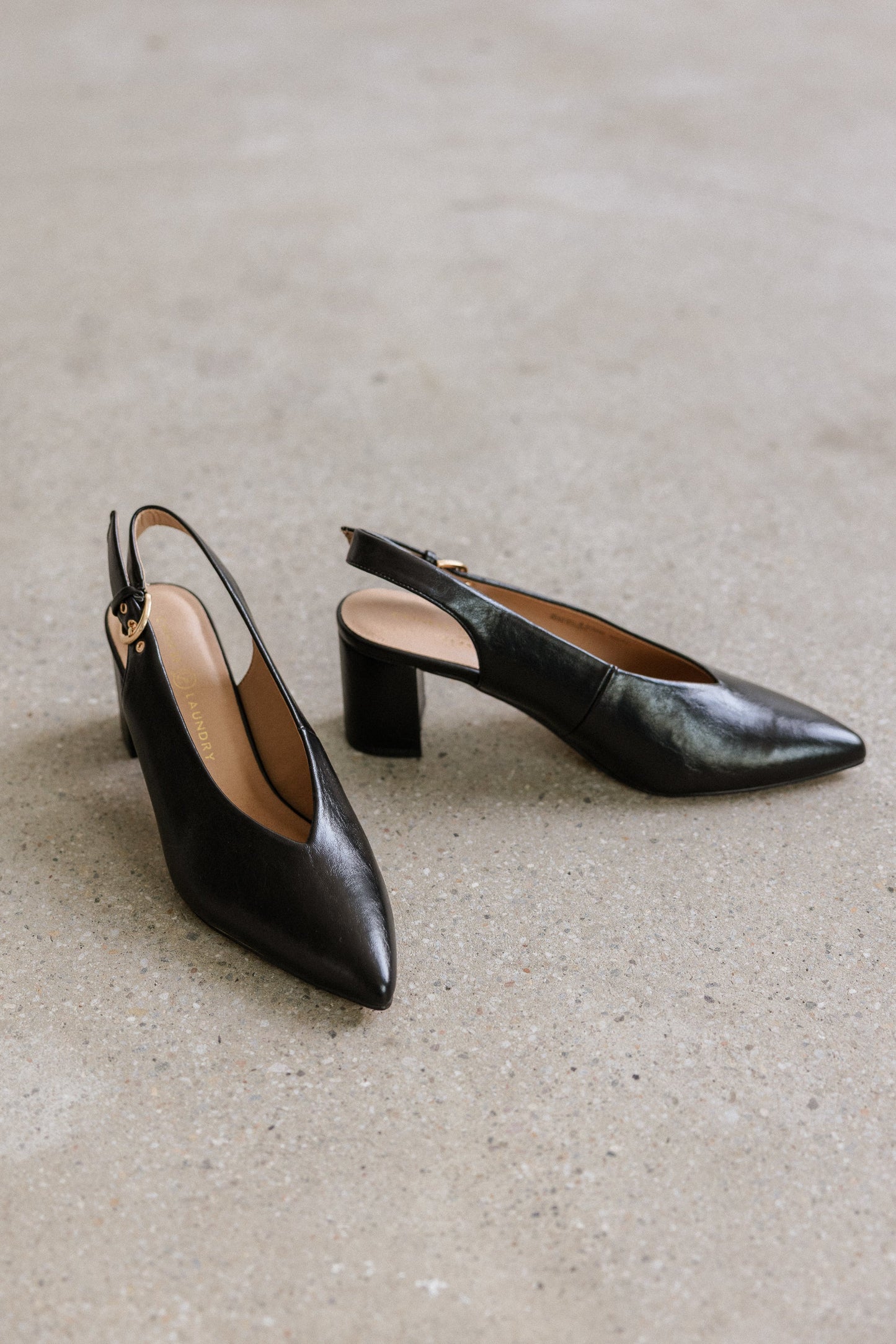 Candice Slingback Heels in Black FINAL SALE