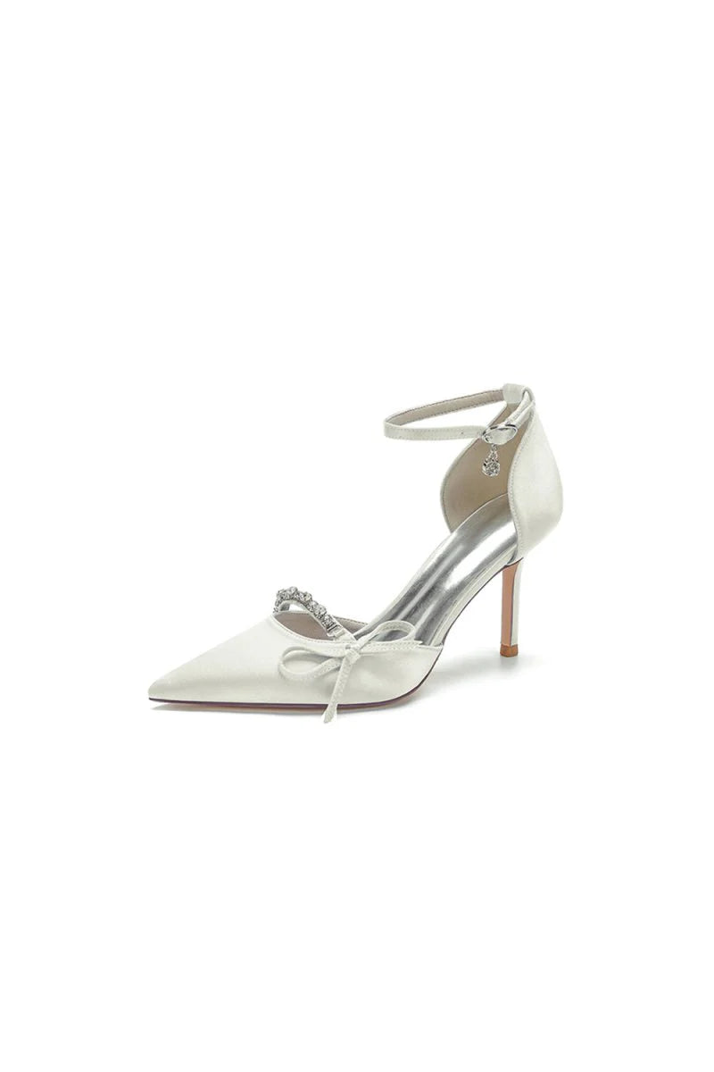 Pointed Toe Party Heels with Bow