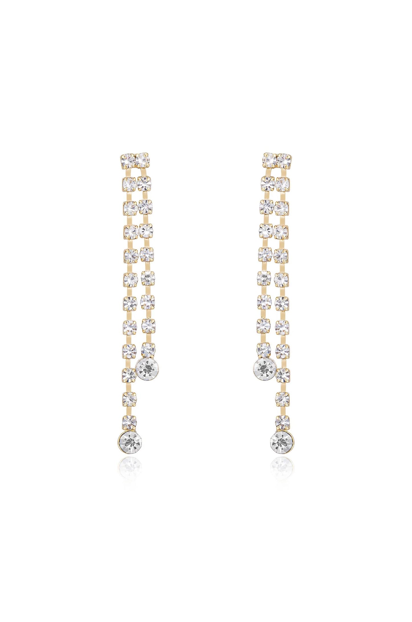 Crystal Sun Shower Dangle Earrings