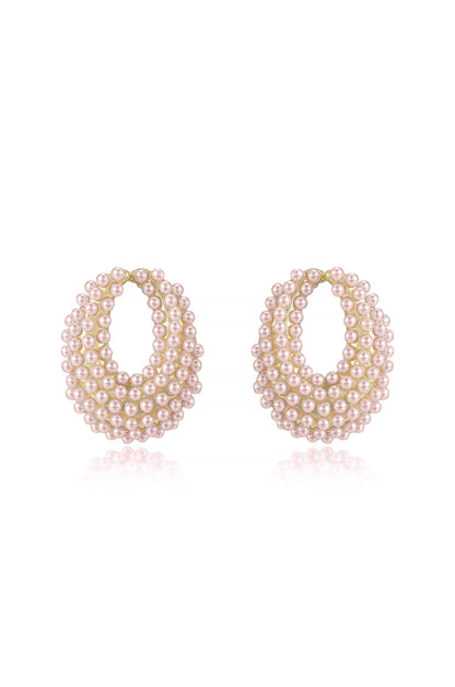 Classic Pearl Cluster Stud Earrings
