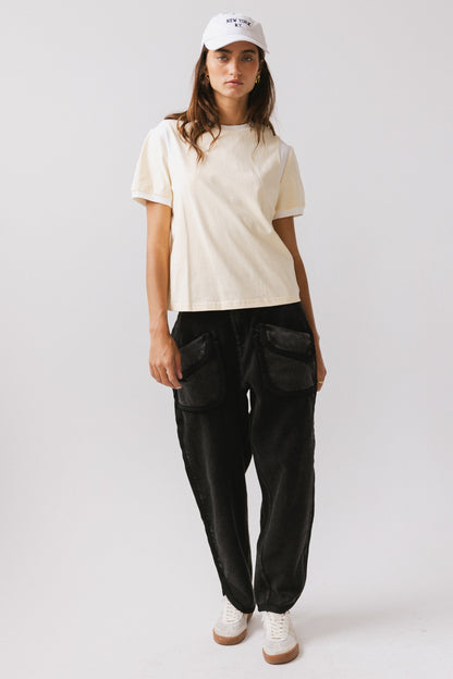 Emma Contrast Top in Yellow FINAL SALE