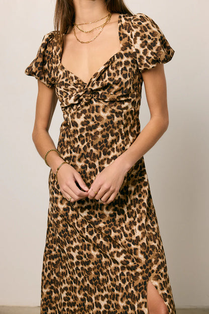 Meradith Leopard Print Midi Dress FINAL SALE