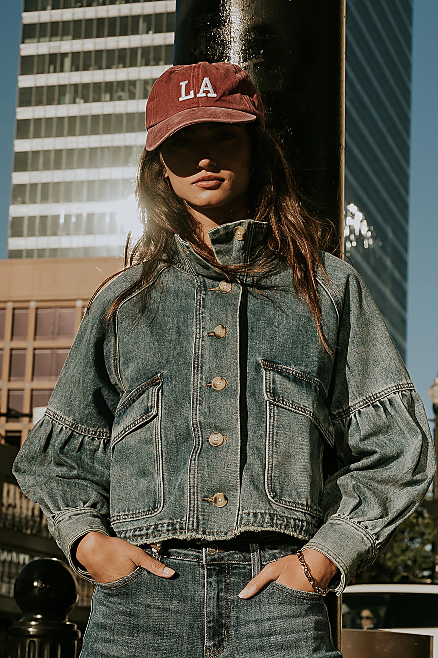 Sasha Denim Jacket in Medium Wash