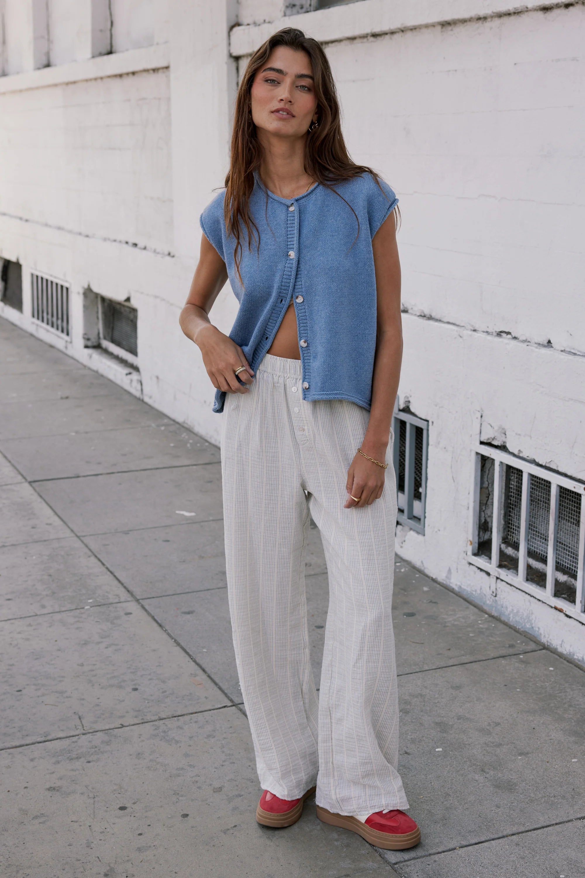 Paige Knit Sweater in Blue