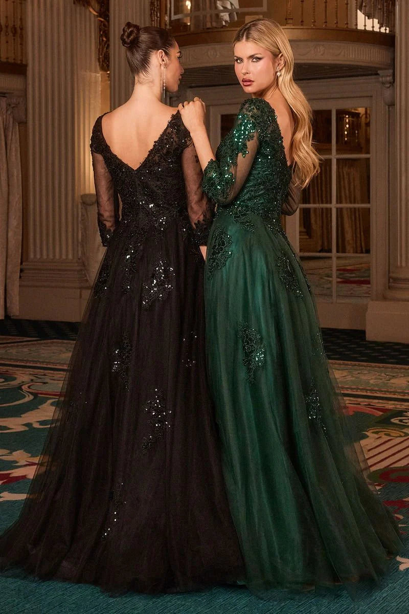 FRANCESCA GOWN BALL GOWN WITH SLEEVES