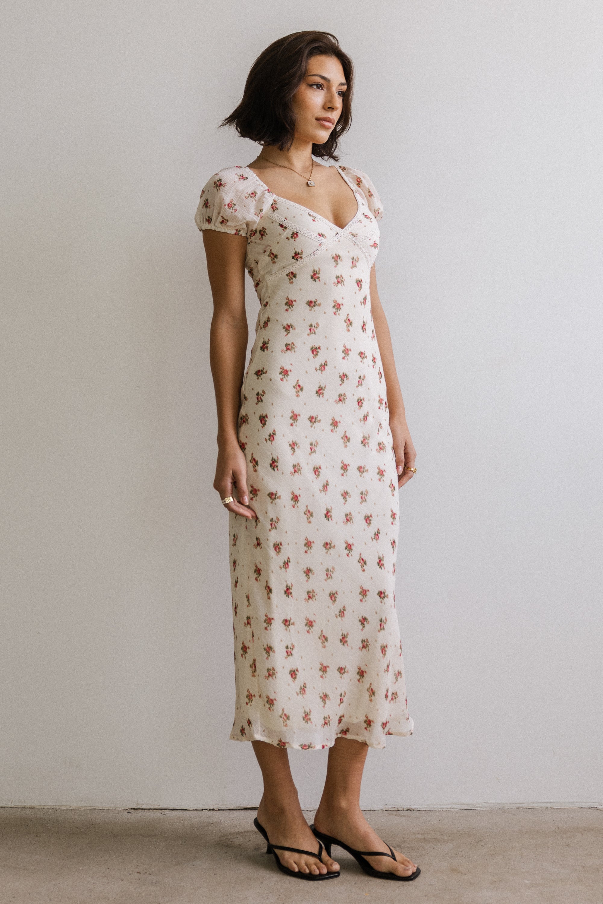 Cammie Floral Maxi Dress in Cream FINAL SALE