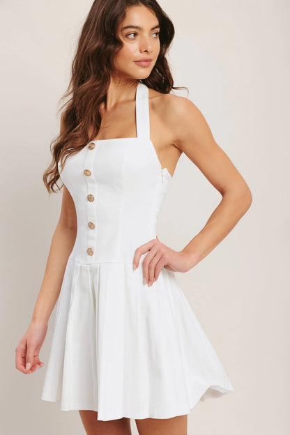 SUMMER CLUBHOUSE WHITE MINI DRESS