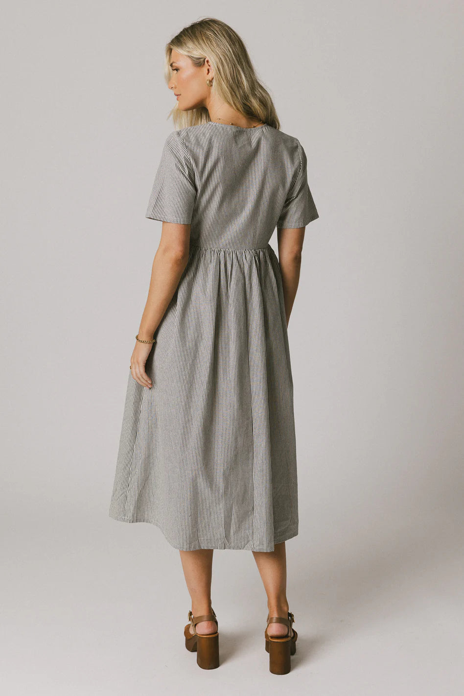Narla Striped Maxi Dress in Navy FINAL SALE