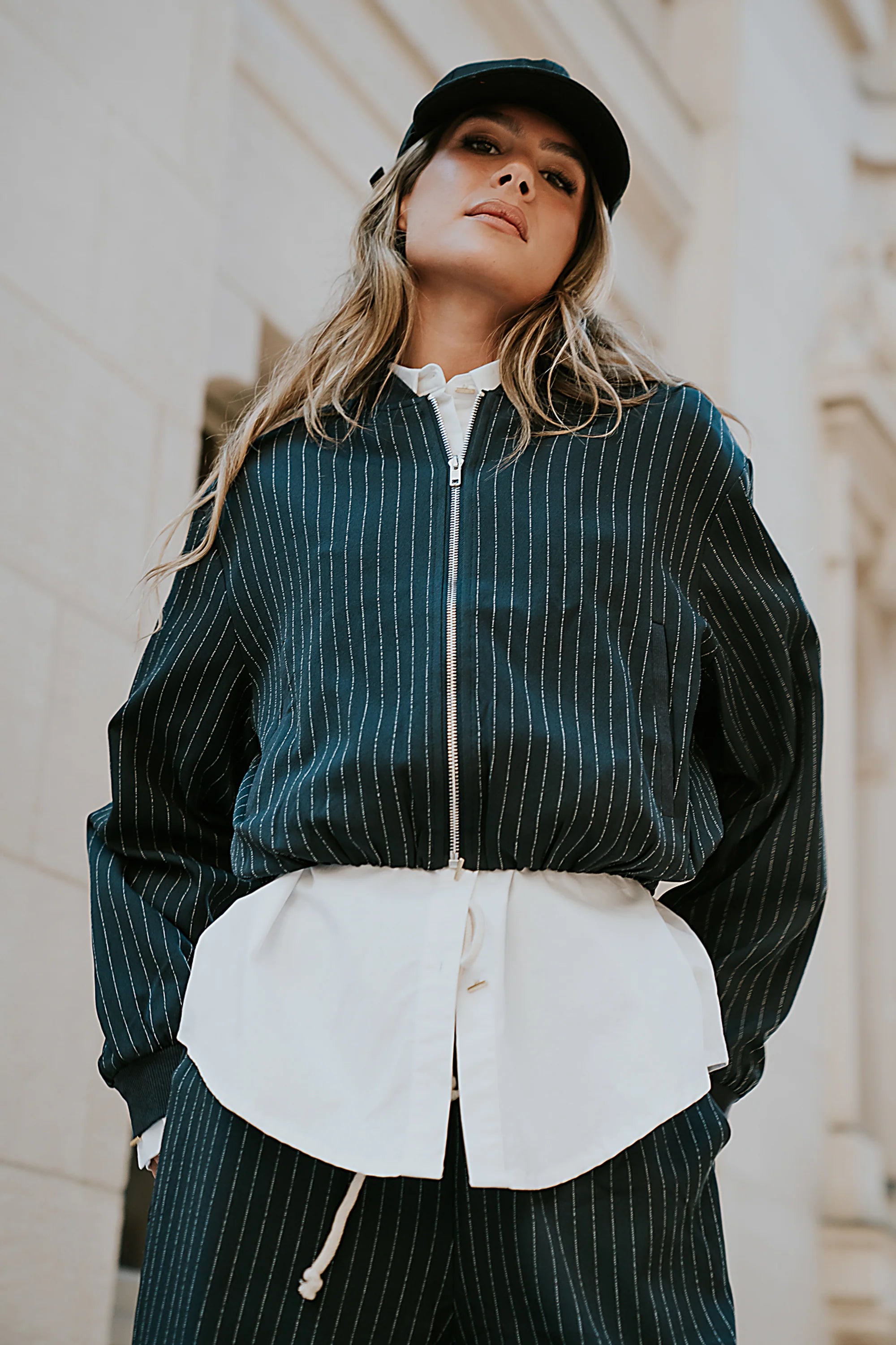 Valeria Striped Bomber Jacket FINAL SALE