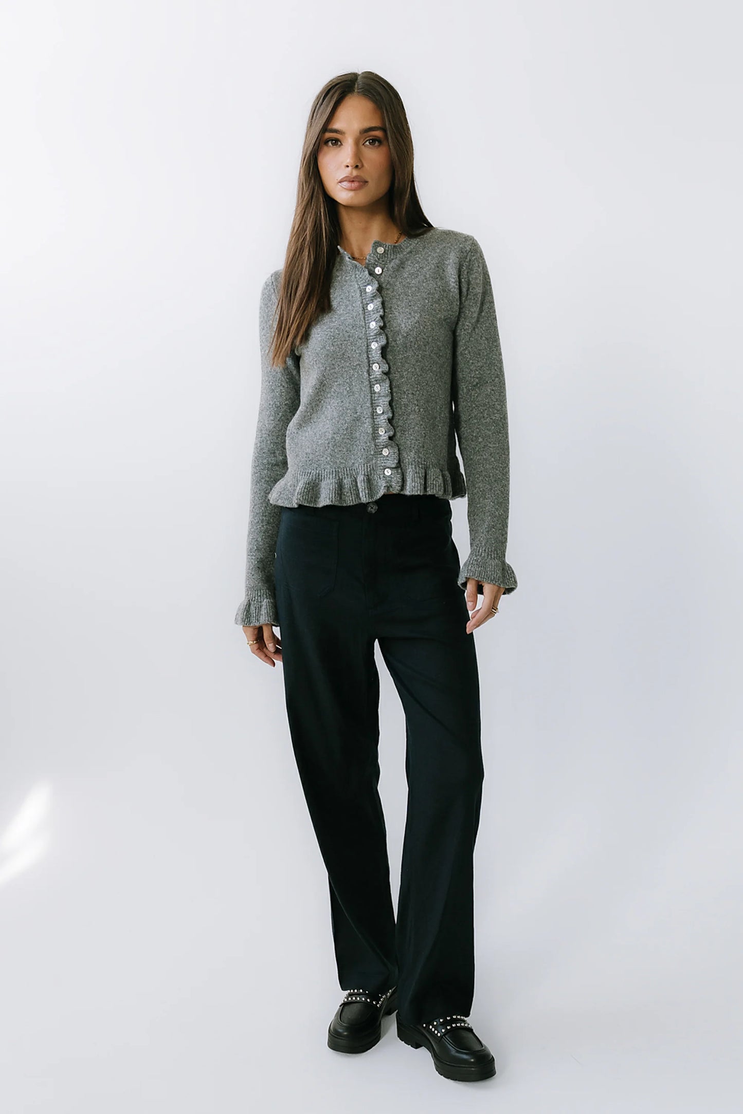 Lander Wide Leg Pants in Navy