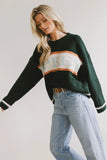 Apres Graphic Sweater in Hunter Green FINAL SALE