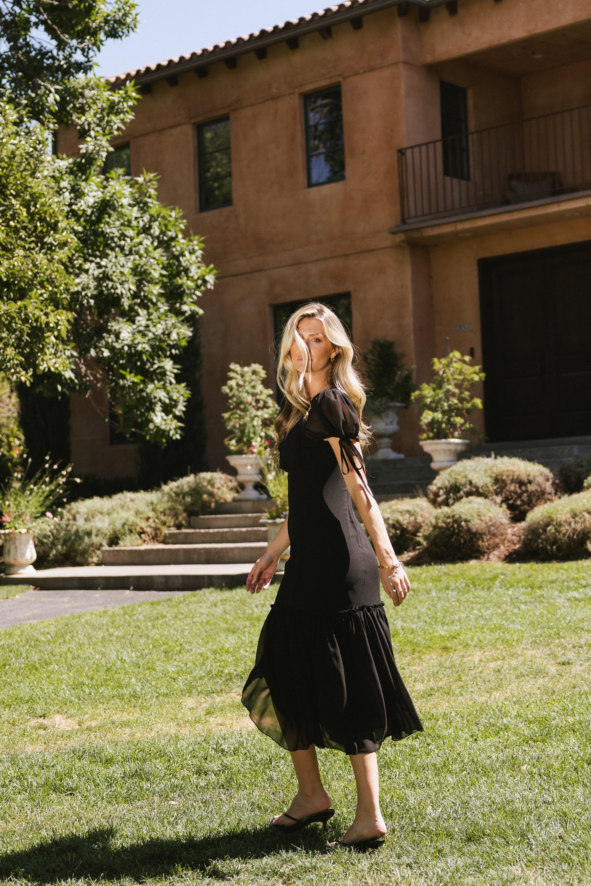 Dallas Sheer Midi Dress FINAL SALE