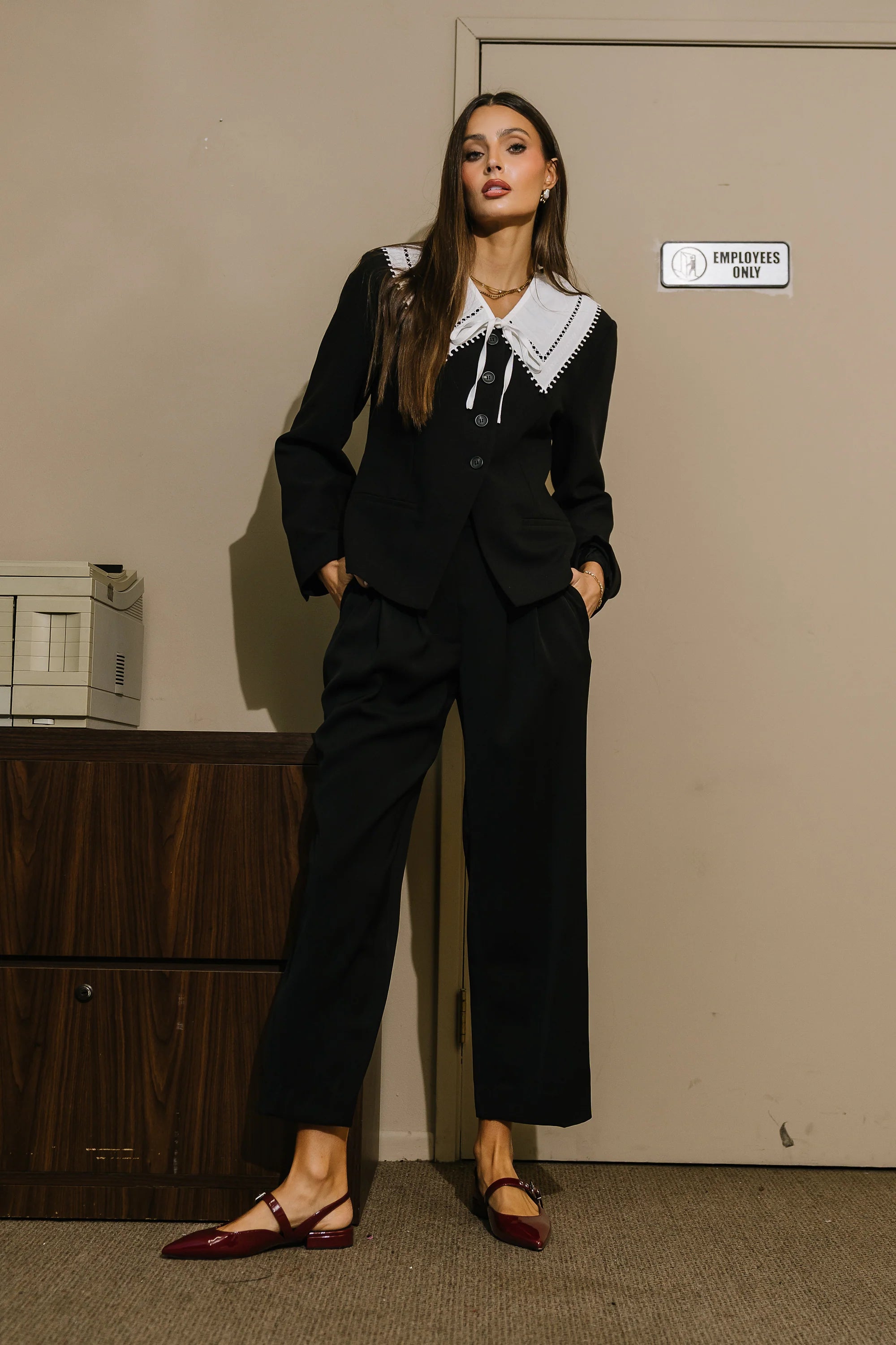 Kalani Collared Blazer in Black