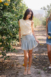 Mellie Ruffle Top in Butter Yellow