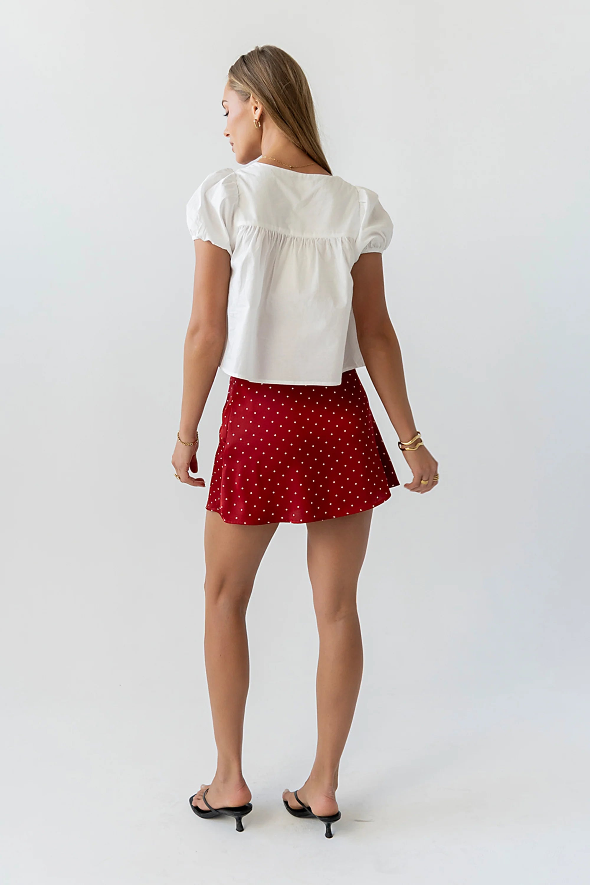 Claire Poplin Blouse in Off White