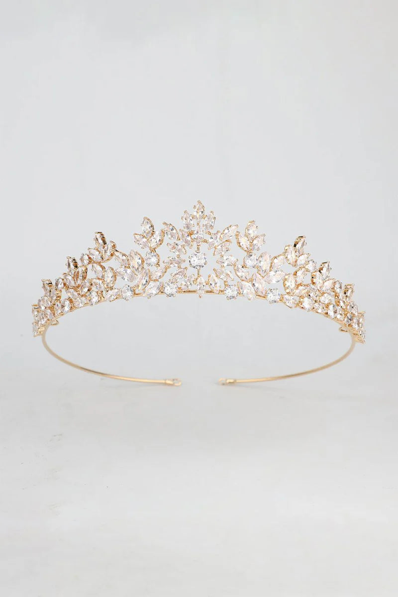 Gold Zirconia Queen Crown