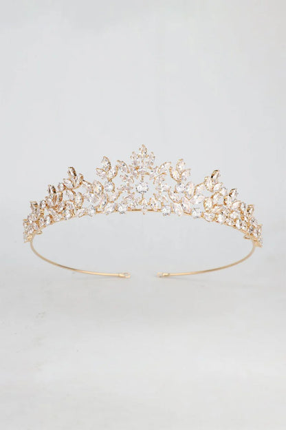 Gold Zirconia Queen Crown