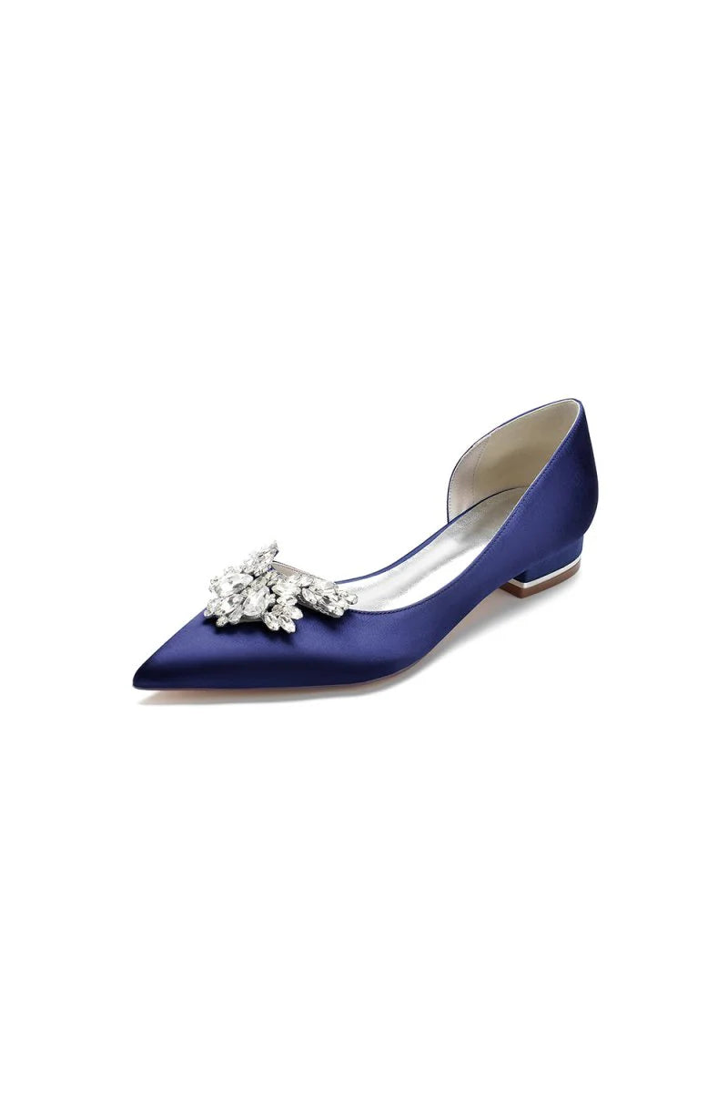 Crystal Pointed Toe Flats