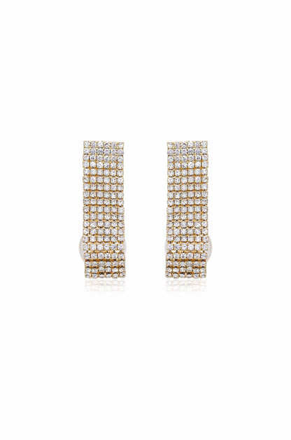 Swaddled Pearl Crystal Teardrop Earrings