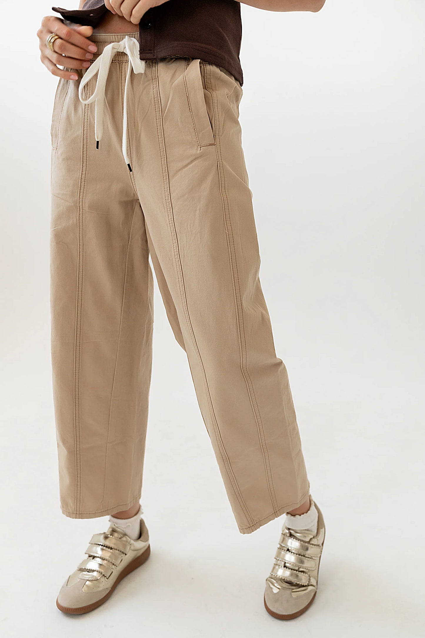 Khai Cropped Pants in Tan FINAL SALE