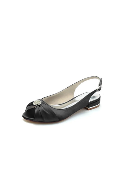 Open Toe Flats with Bow Cocktail