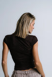Gracie Lace Top in Brown