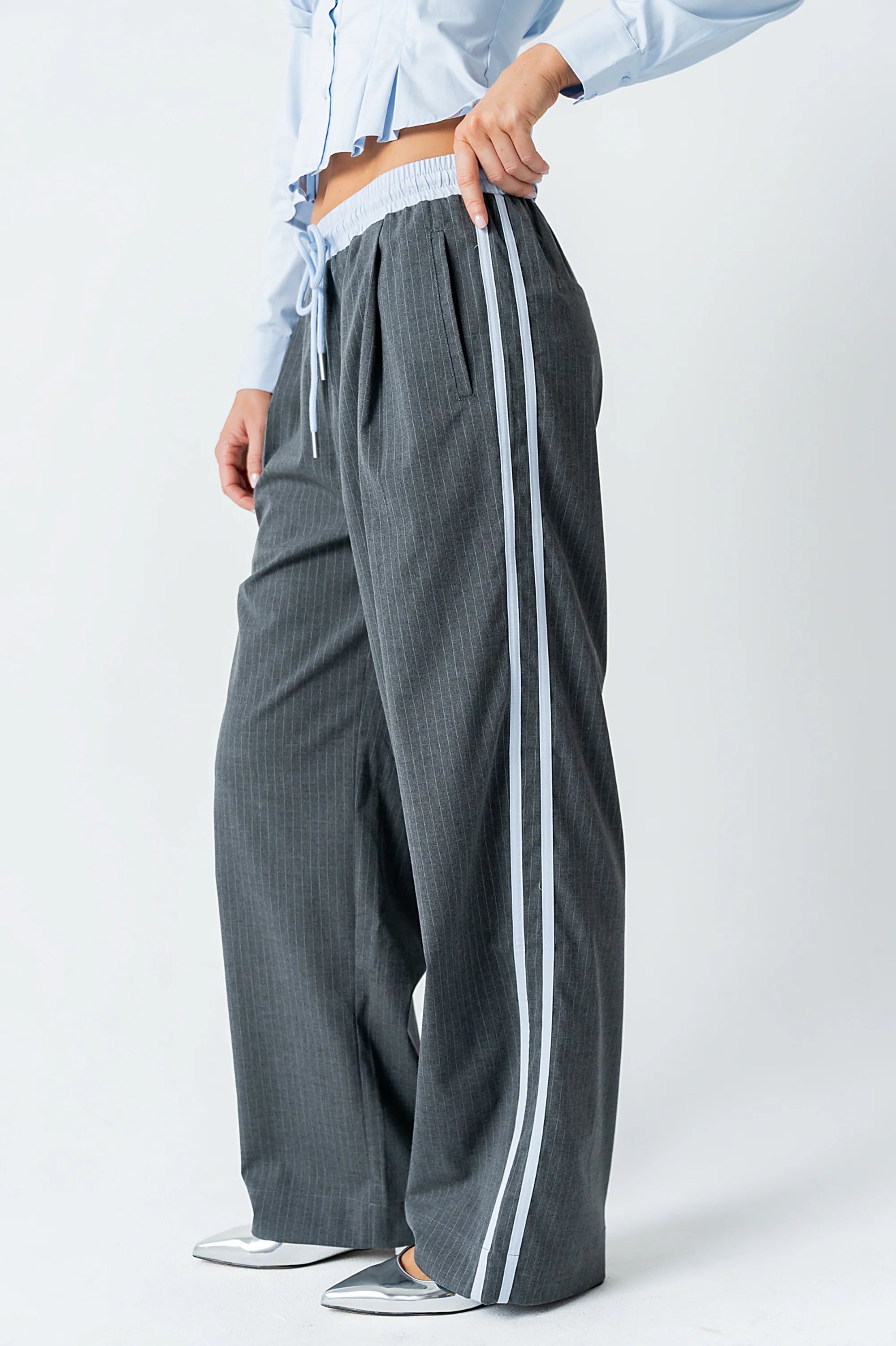 Connor Contrast Wide Leg Pants