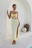 Olandria Lace Twist Maxi Dress