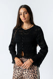 Marcus Chiffon Blouse in Black